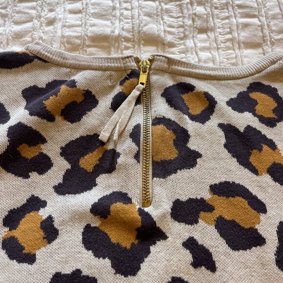 H&M - Oversized Leopard Print Cotton Sweater - Size L - Picture 4 of 5